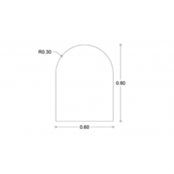 Κρεμαστός Καθρέπτης Arch 60x80 εκ. με Led